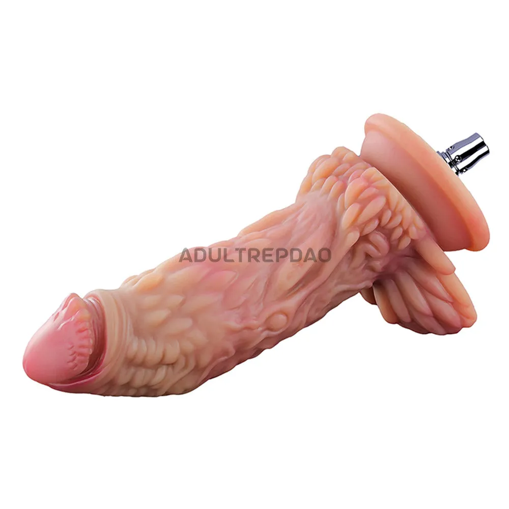 6.69-inch Dual Density Silicone Fantasy Dragon Dildo Attachment for Lustti Sex Machines