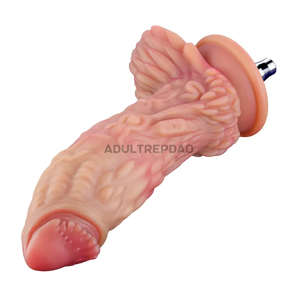 6.69-inch Dual Density Silicone Fantasy Dragon Dildo Attachment for Lustti Sex Machines