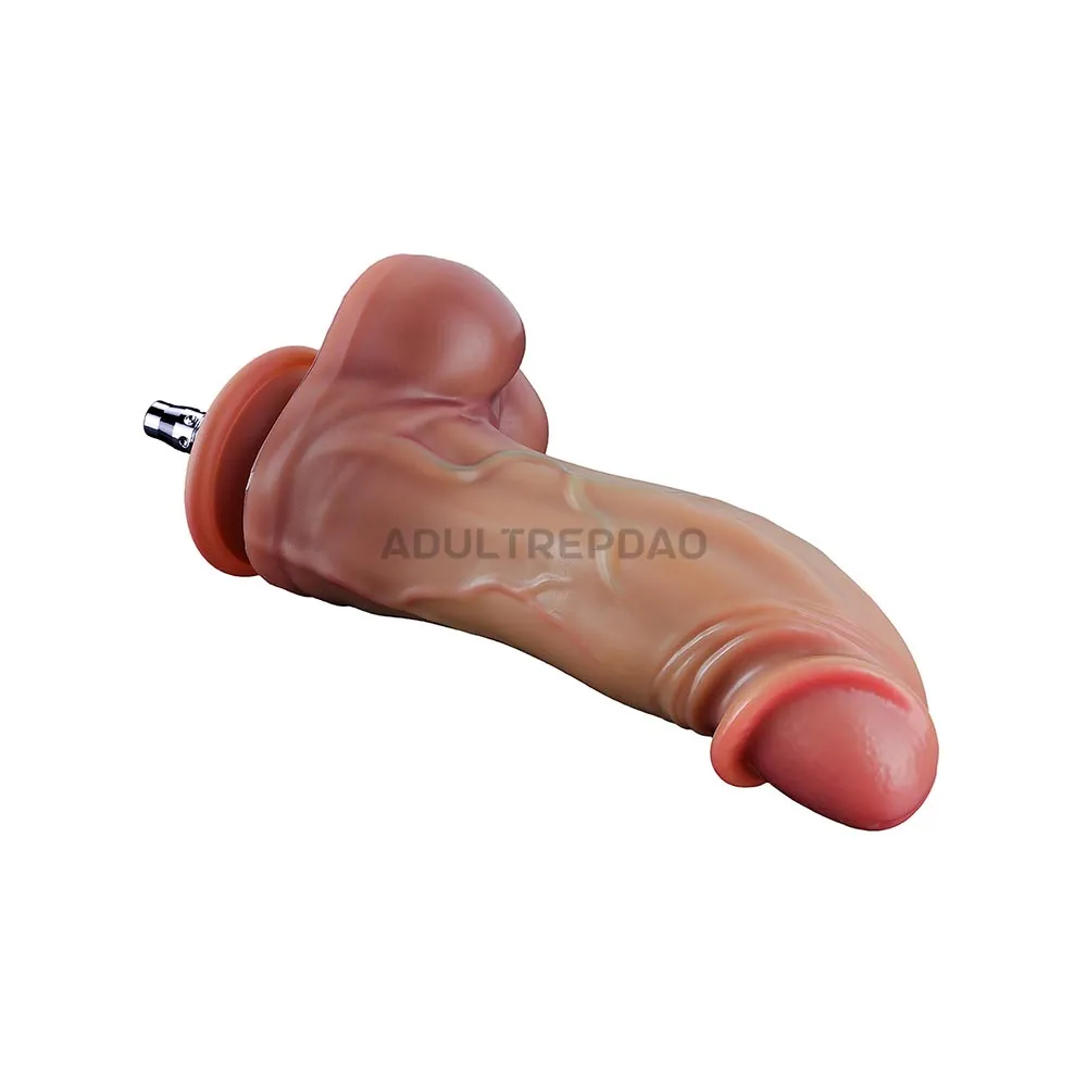 7.87-inch Dual Density Silicone Realistic Veins Thick Dildo Attachment for Lustti Sex Machines