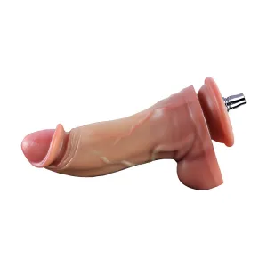 7.87-inch Dual Density Silicone Realistic Veins Thick Dildo Attachment for Lustti Sex Machines