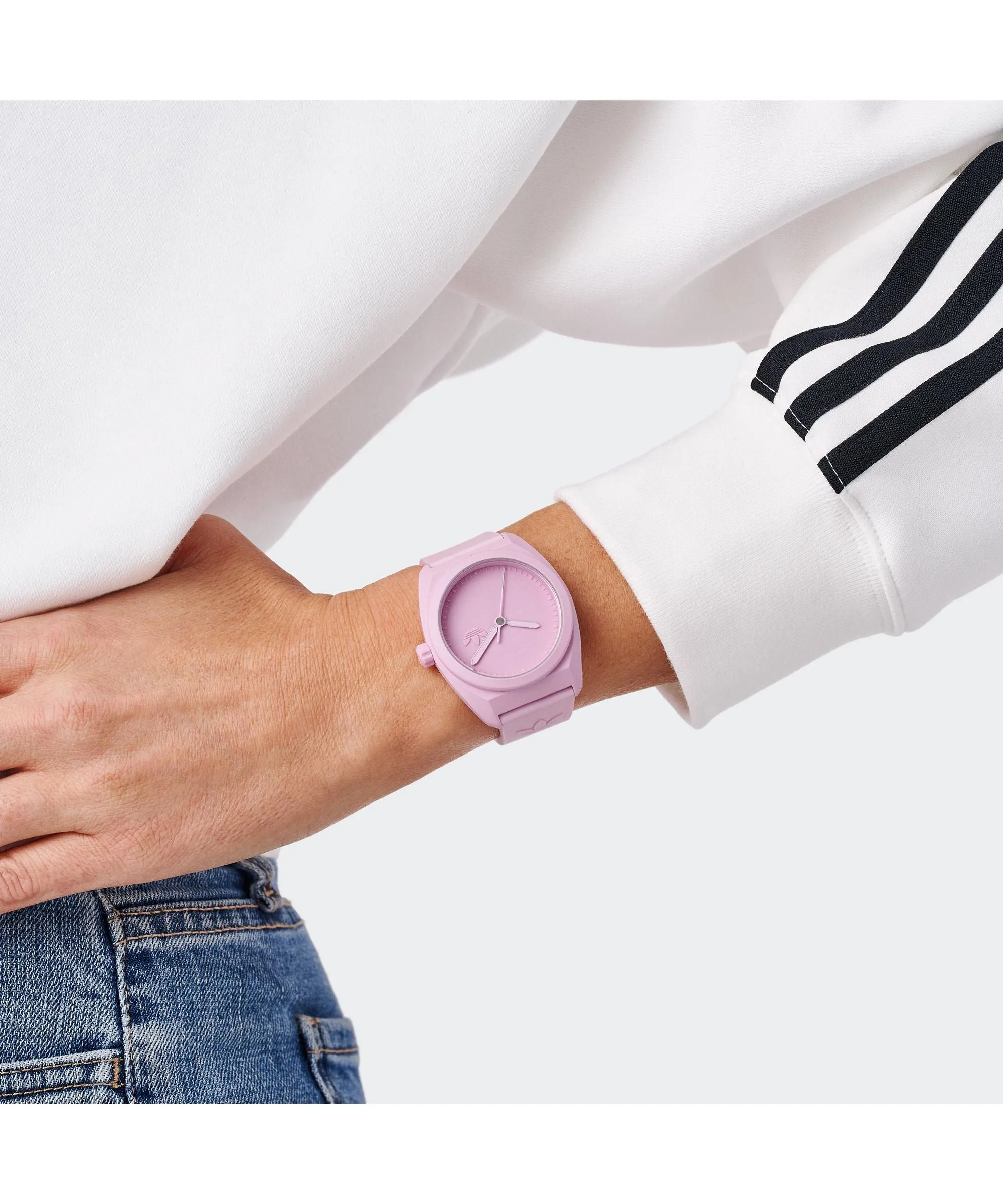 Adidas Project Three Pink Resin Strap Watch AOST24056
