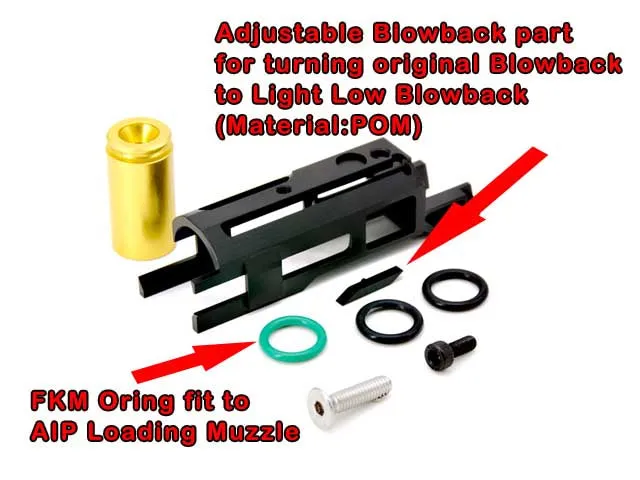 AIP Adjustable Blowback Housing for Marui 5.1/ 4.3 / 1911