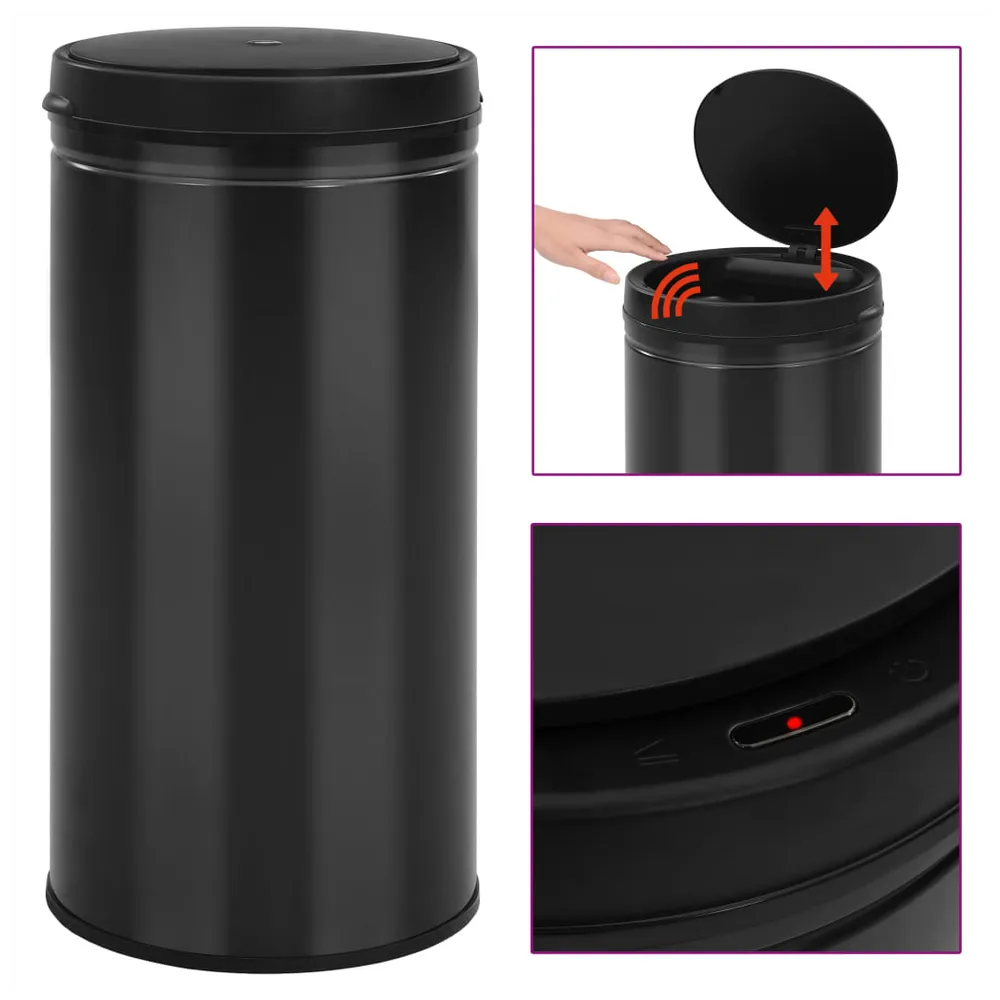 Automatic Sensor Dustbin Black 70L Carbon Steel