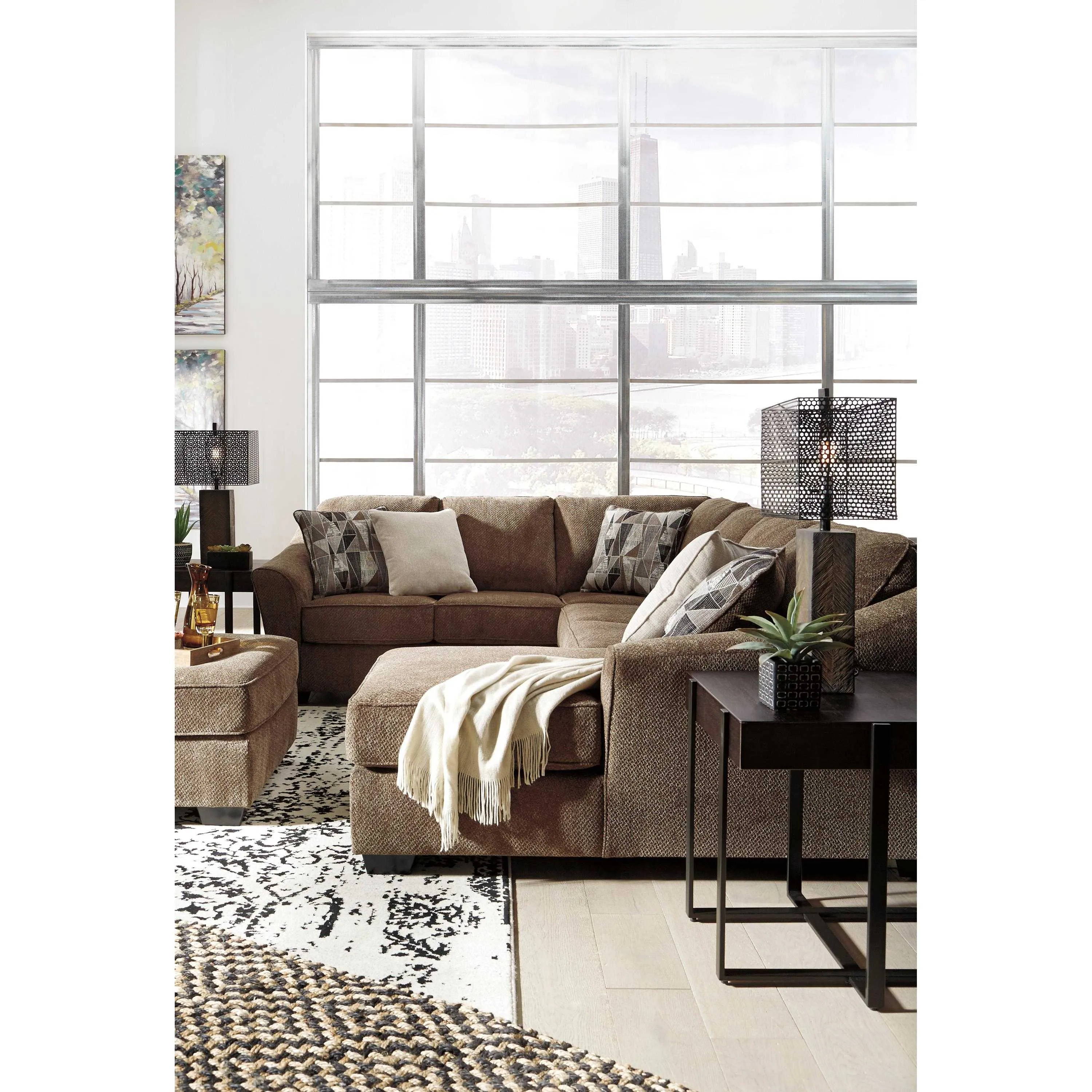 Benchcraft Graftin Fabric 3 pc Sectional 9110248/9110234/9110217