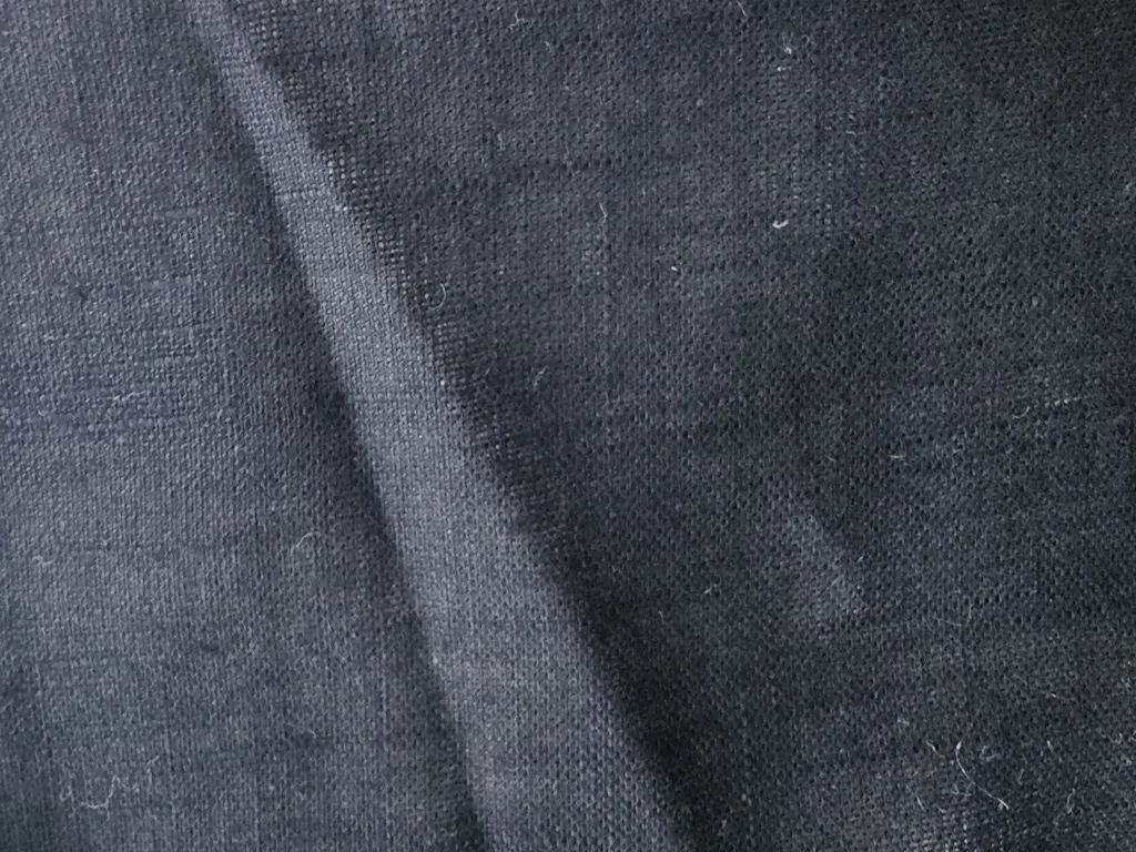 Black Plain Cambric Cotton Slub Fabric