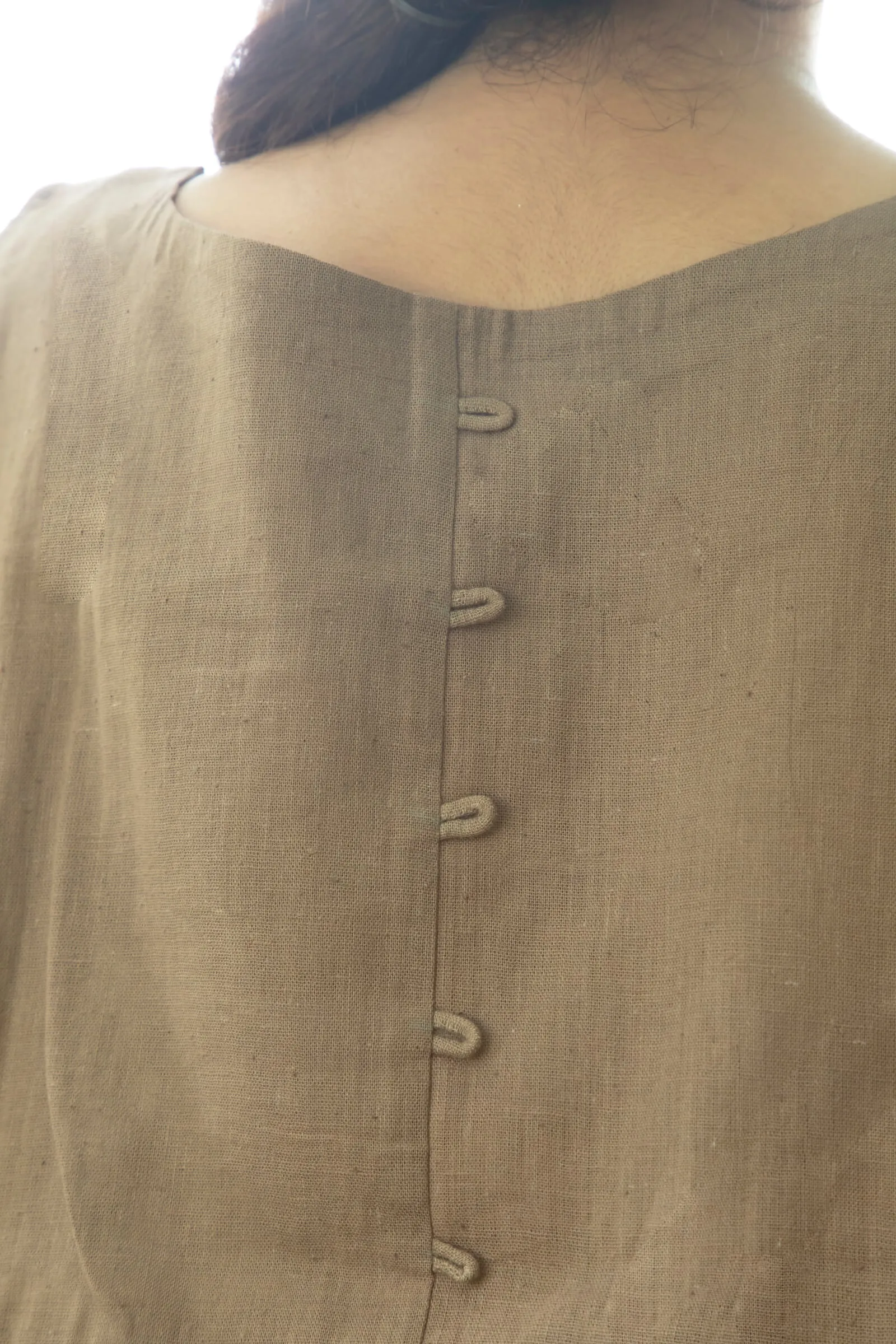 Brown Kala Cotton Tunic Top for Women