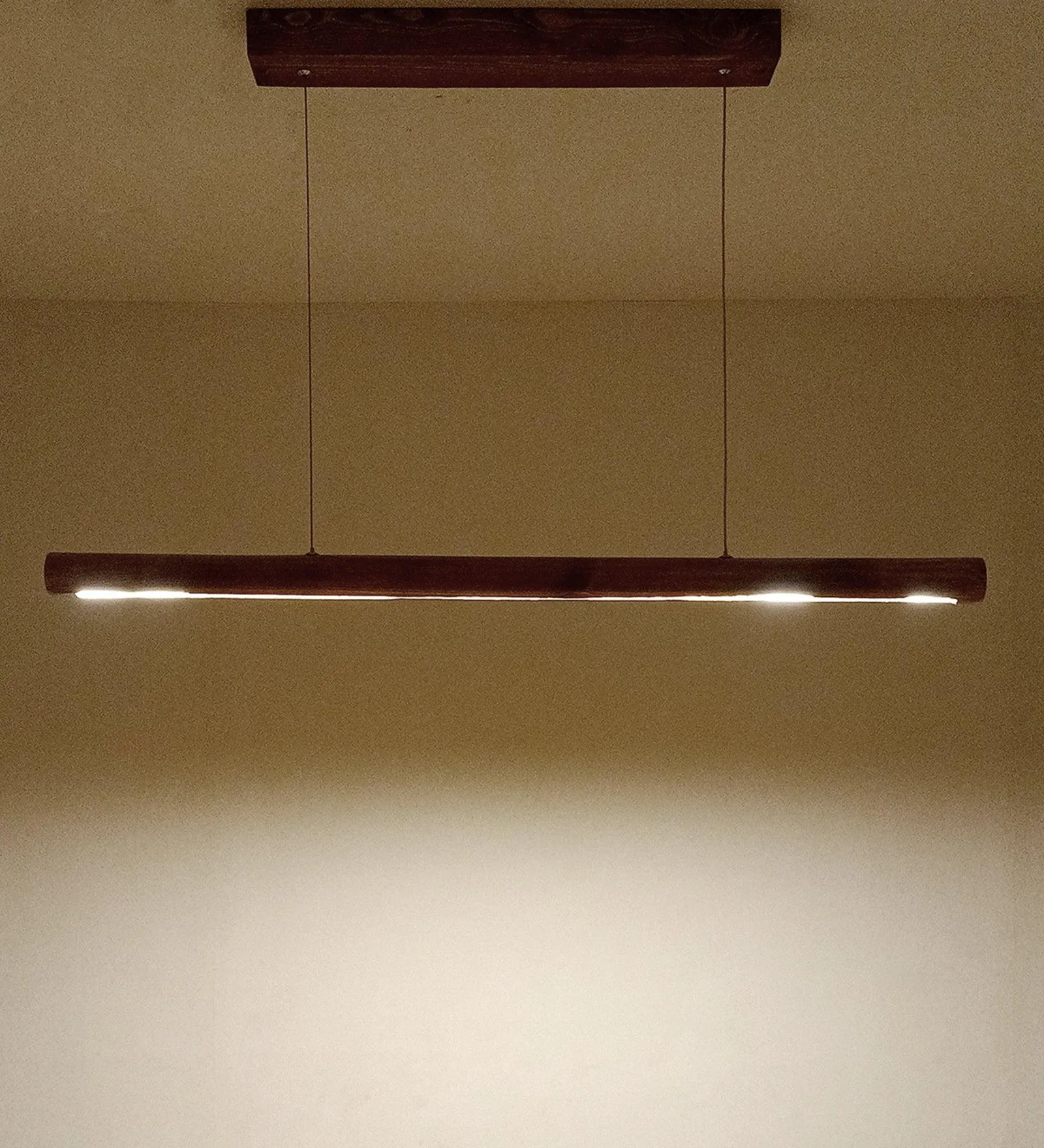 Cannula Brown Wooden Led Hanging Lamp | Pendant Light for Home Decor