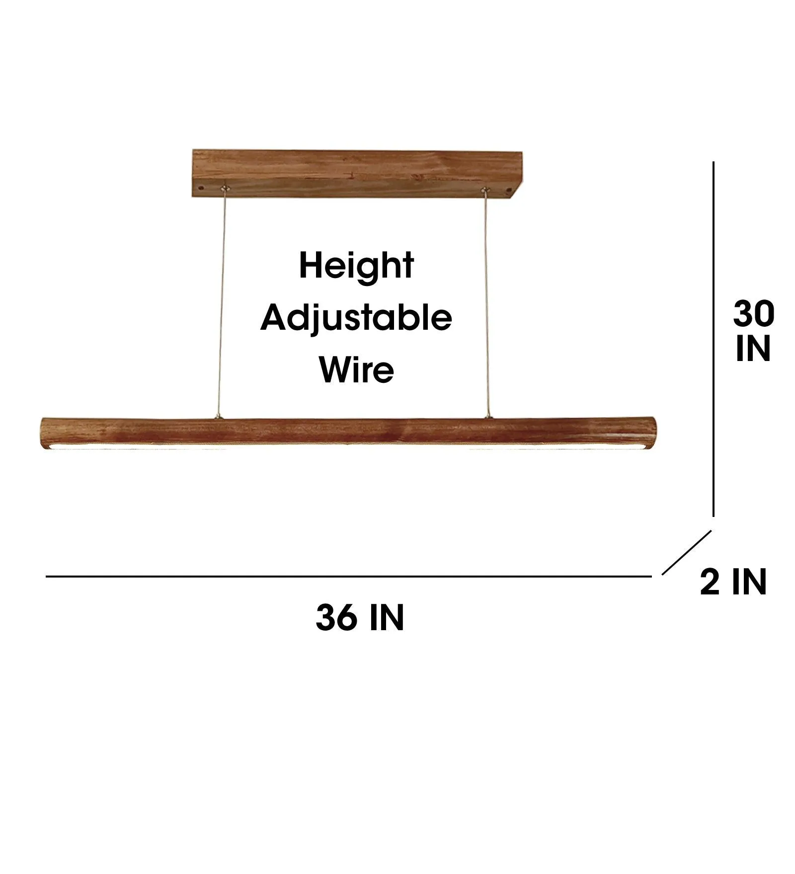 Cannula Brown Wooden Led Hanging Lamp | Pendant Light for Home Decor