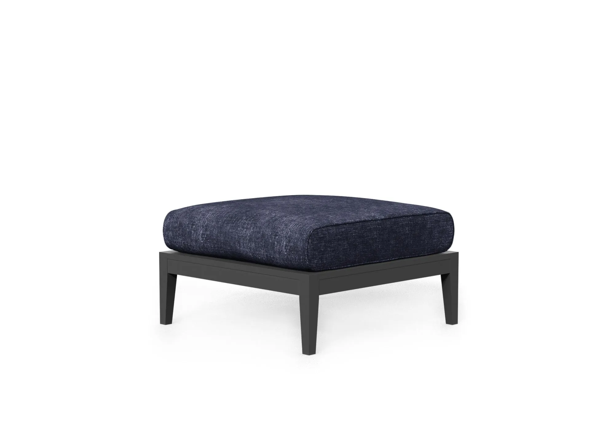 Charcoal Aluminum Outdoor Ottoman