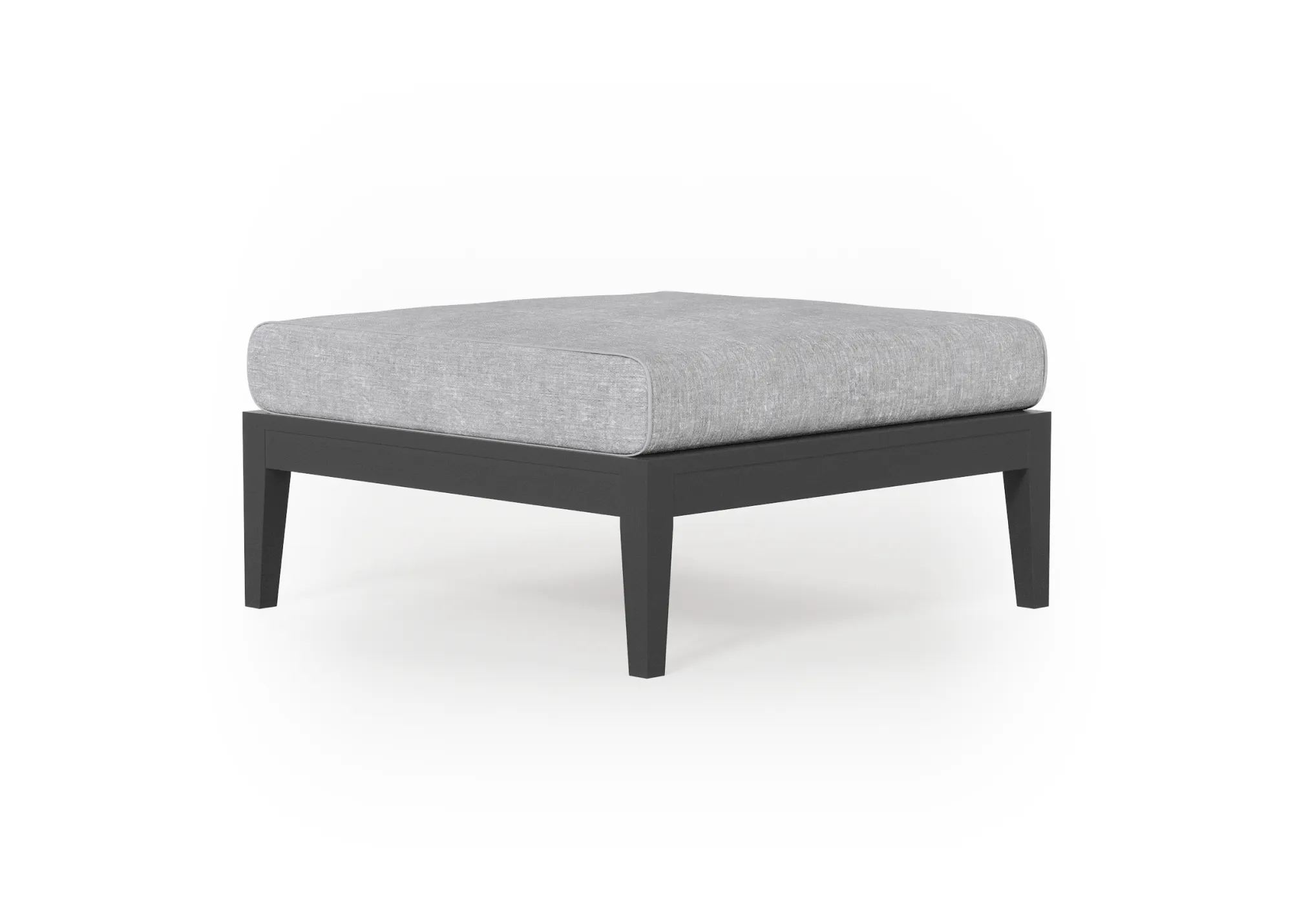 Charcoal Aluminum Outdoor Ottoman