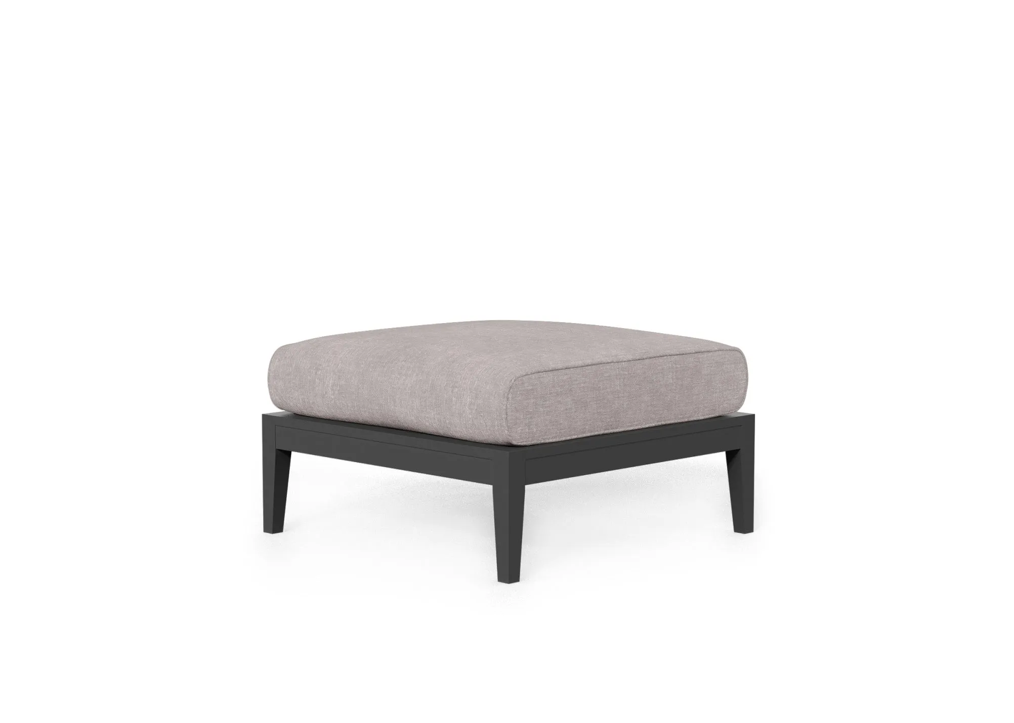 Charcoal Aluminum Outdoor Ottoman
