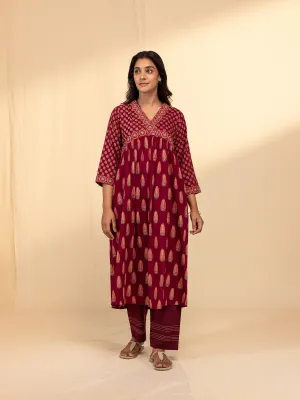 Cherry Berry Voile Kurta