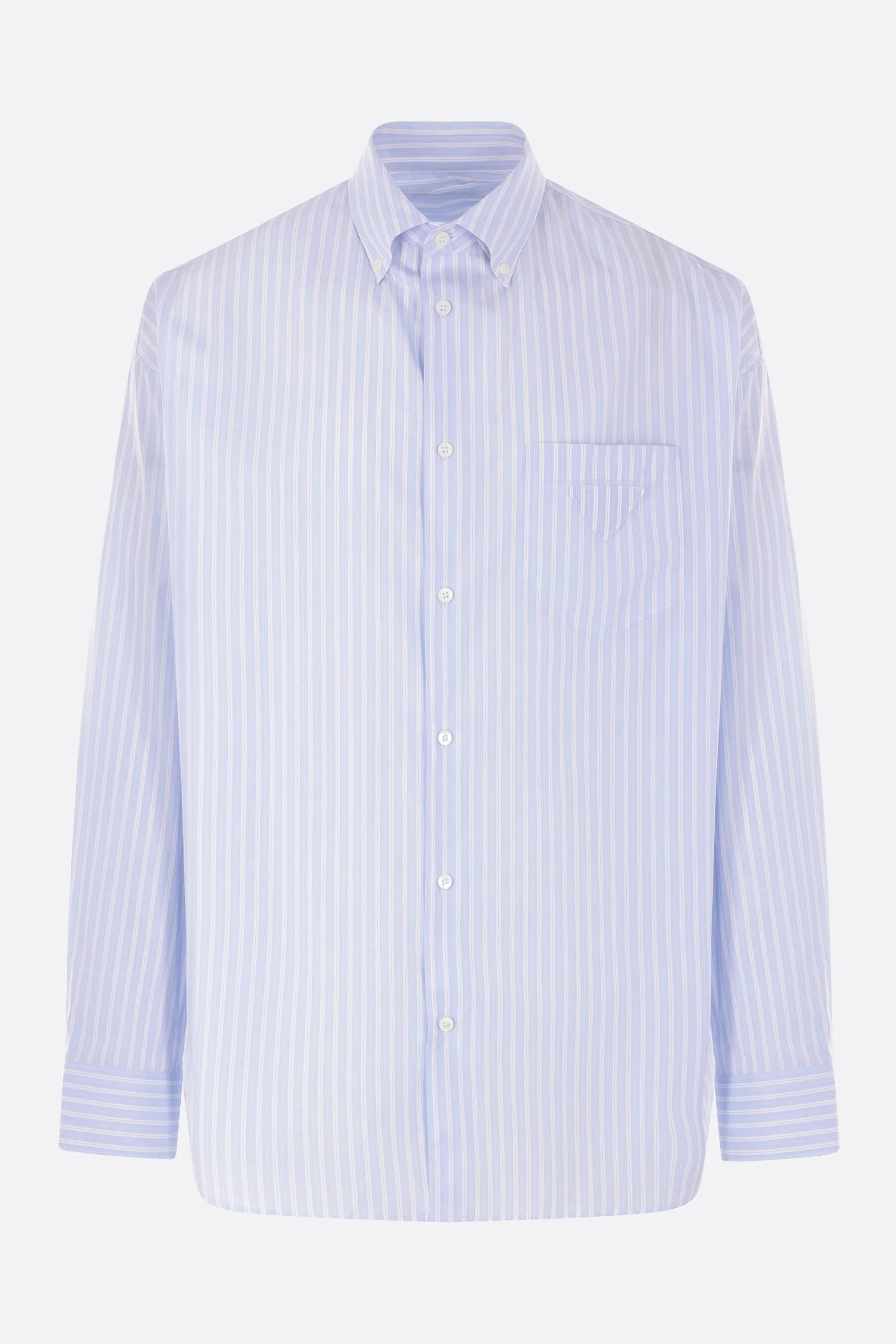Classic Striped Poplin Button-Down Shirt