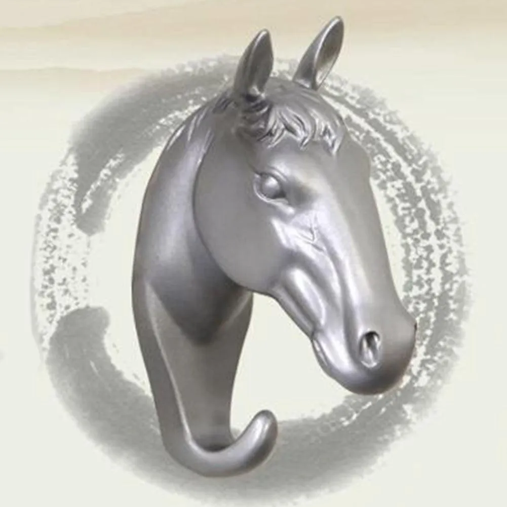 Contemporary Horse Head Wall Hook with Easy Suction Cup Mount - Stylish and Functional
