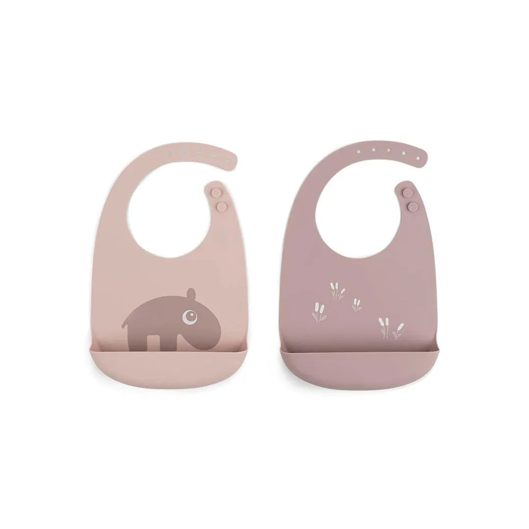Done by Deer Silicone Bib - Ozzo - Powder - 2 Pack