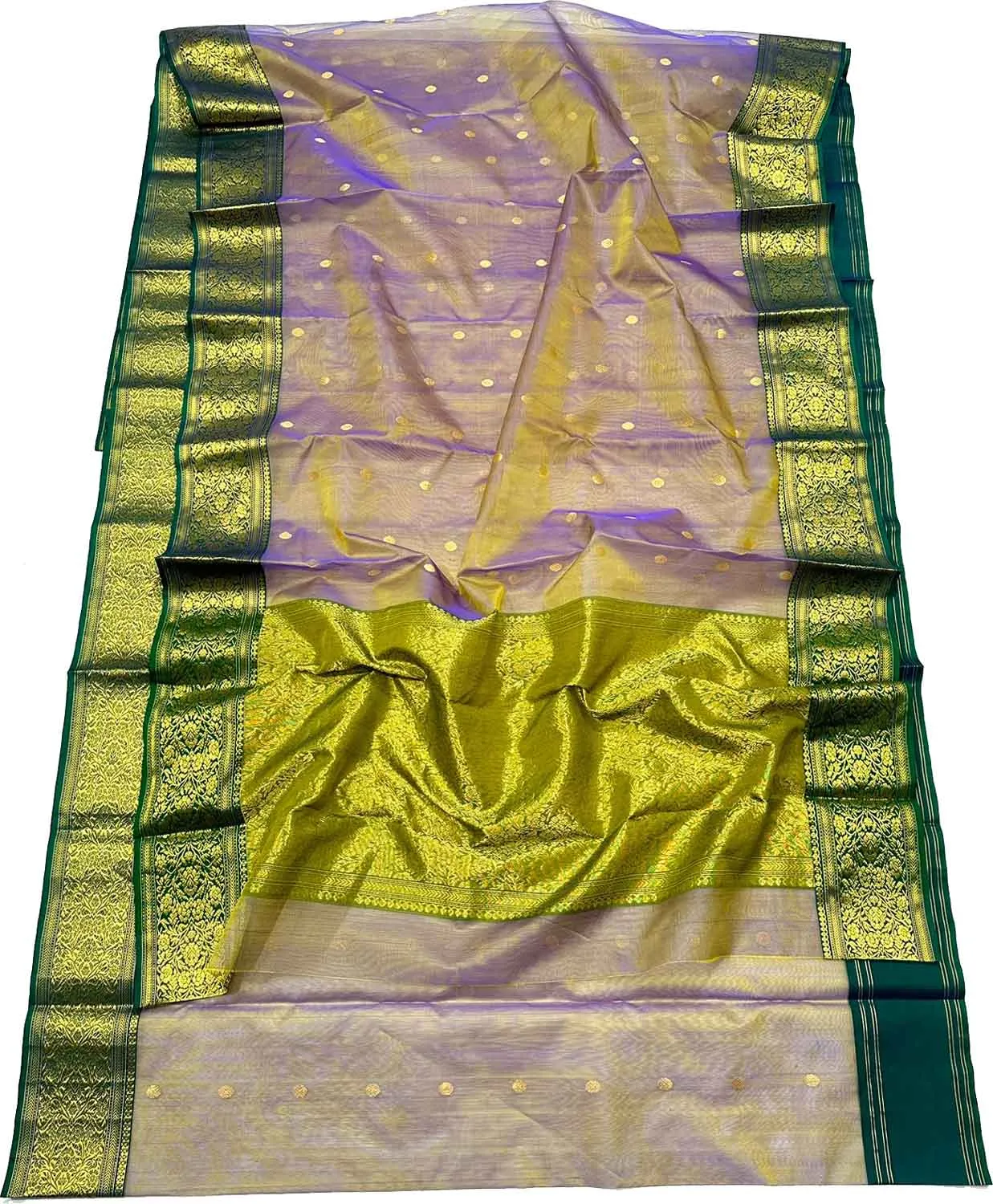 Elegant Purple Chanderi Silk Saree - Handloom Beauty
