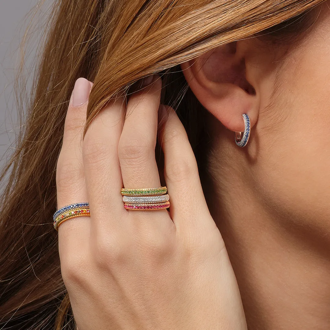 Fabergé Colours of Love Rose Gold Ruby Fluted Eternity Ring