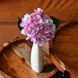 Faux Everlasting Hydrangea Flower Stick - Purple