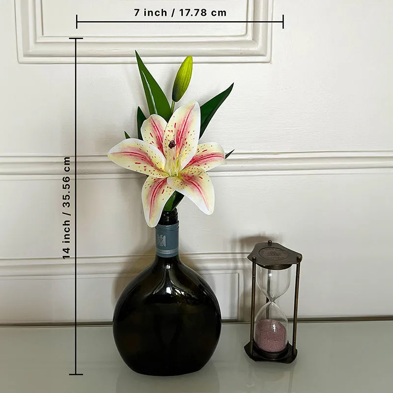 Faux Everlasting Lily Flower Stick - Beige