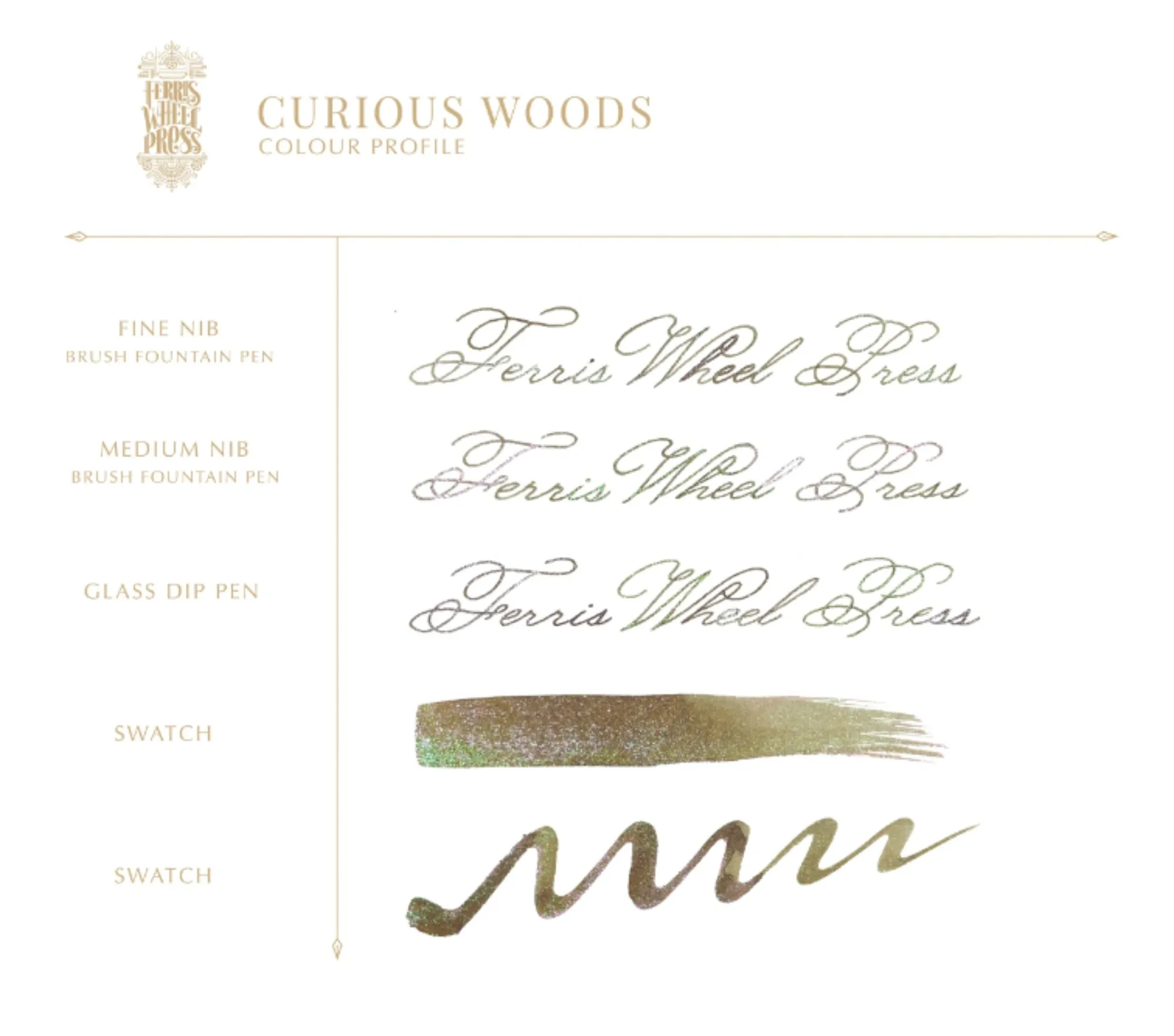 Ferris Wheel Press Bottled Ink in Curious Woods - 20 mL
