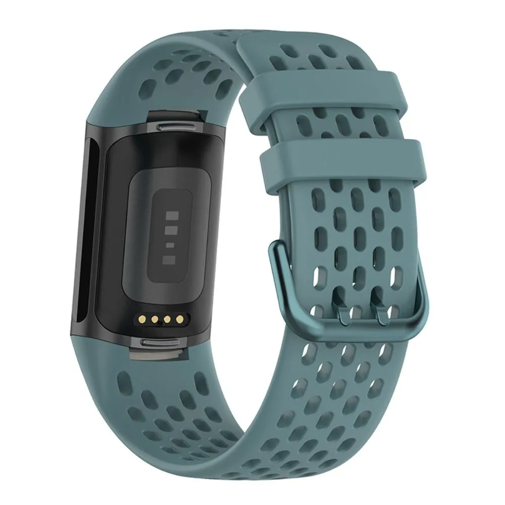 Fitbit Charge 5 silicone breathable watch strap - Blue