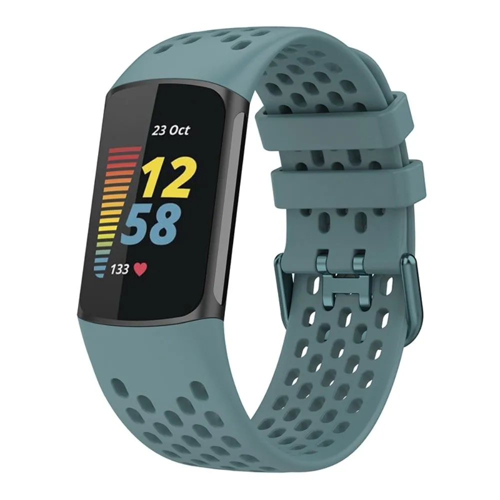 Fitbit Charge 5 silicone breathable watch strap - Blue