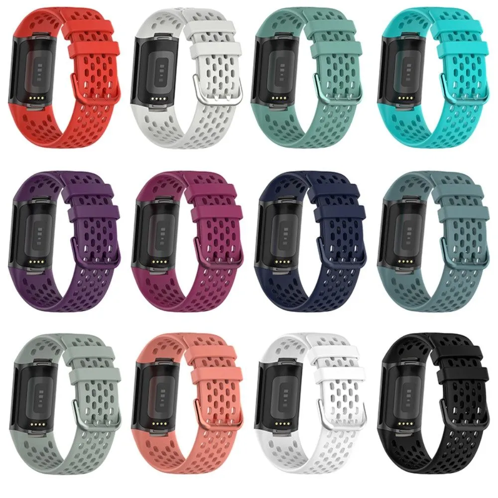 Fitbit Charge 5 silicone breathable watch strap - Blue
