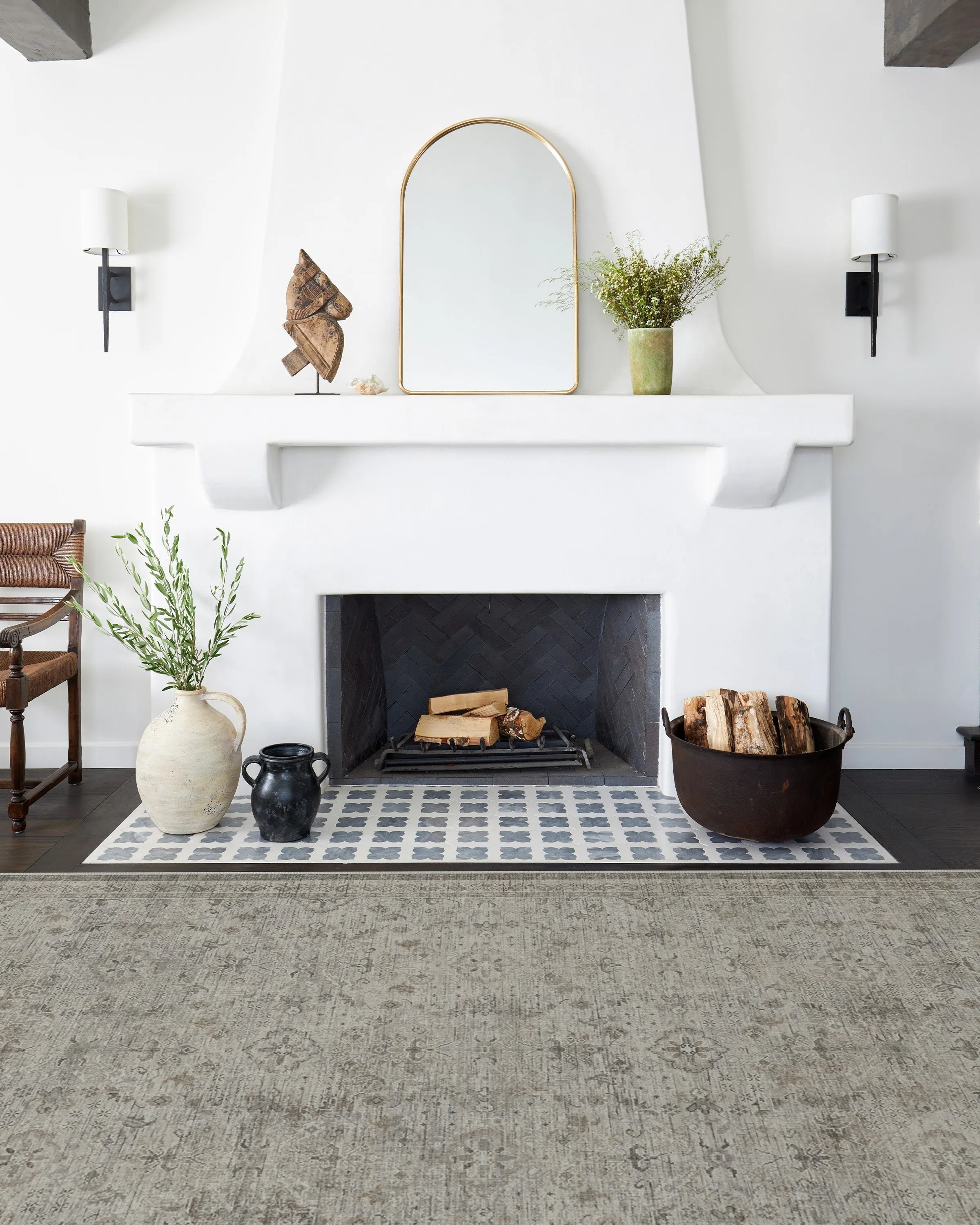 Frances Stone Grey Tufted Rug