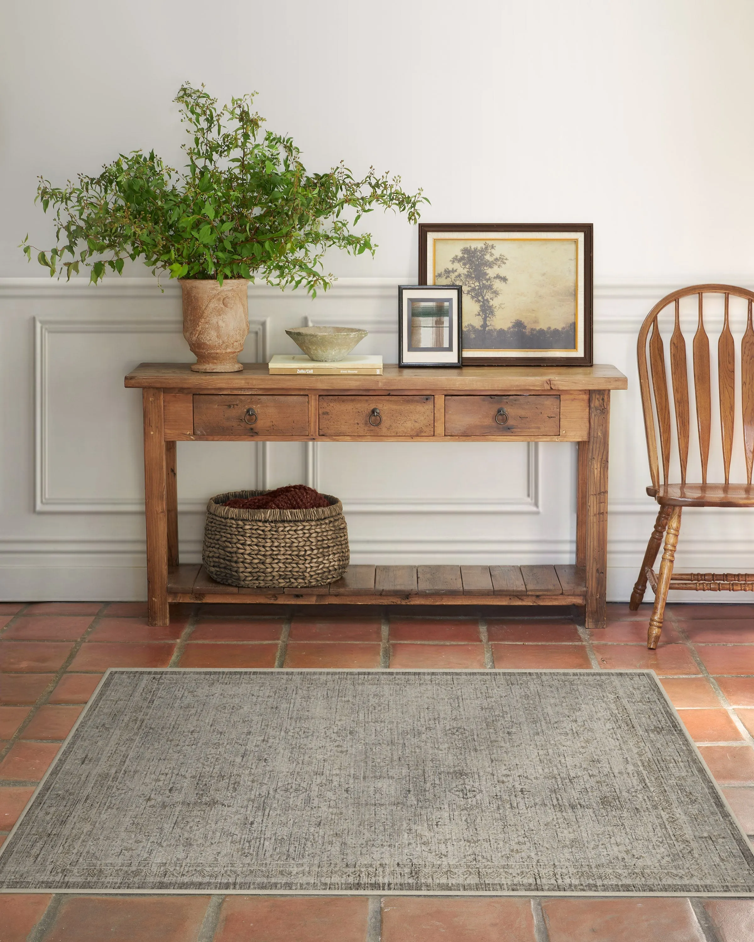 Frances Stone Grey Tufted Rug