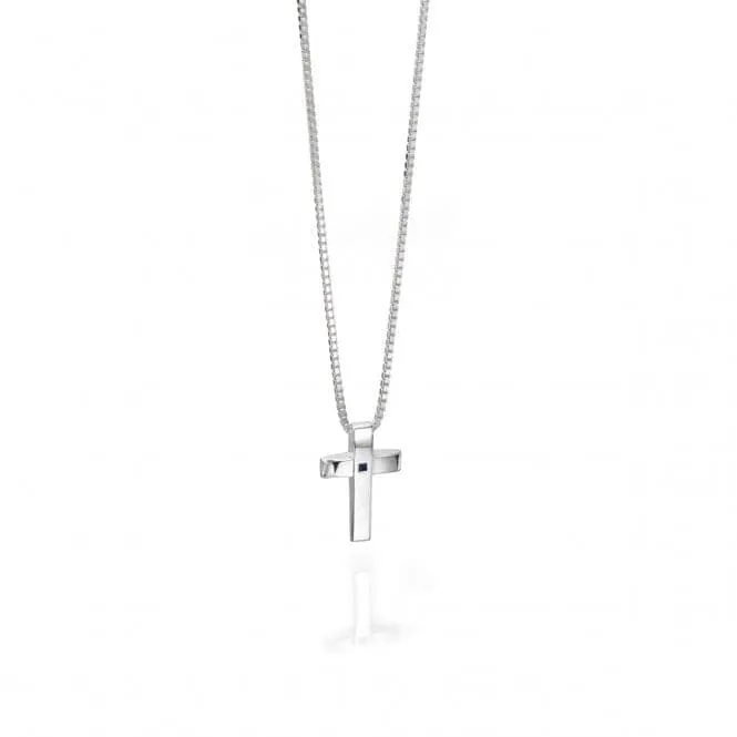 Fred Bennett Blue Sapphire Cross Pendant P4130