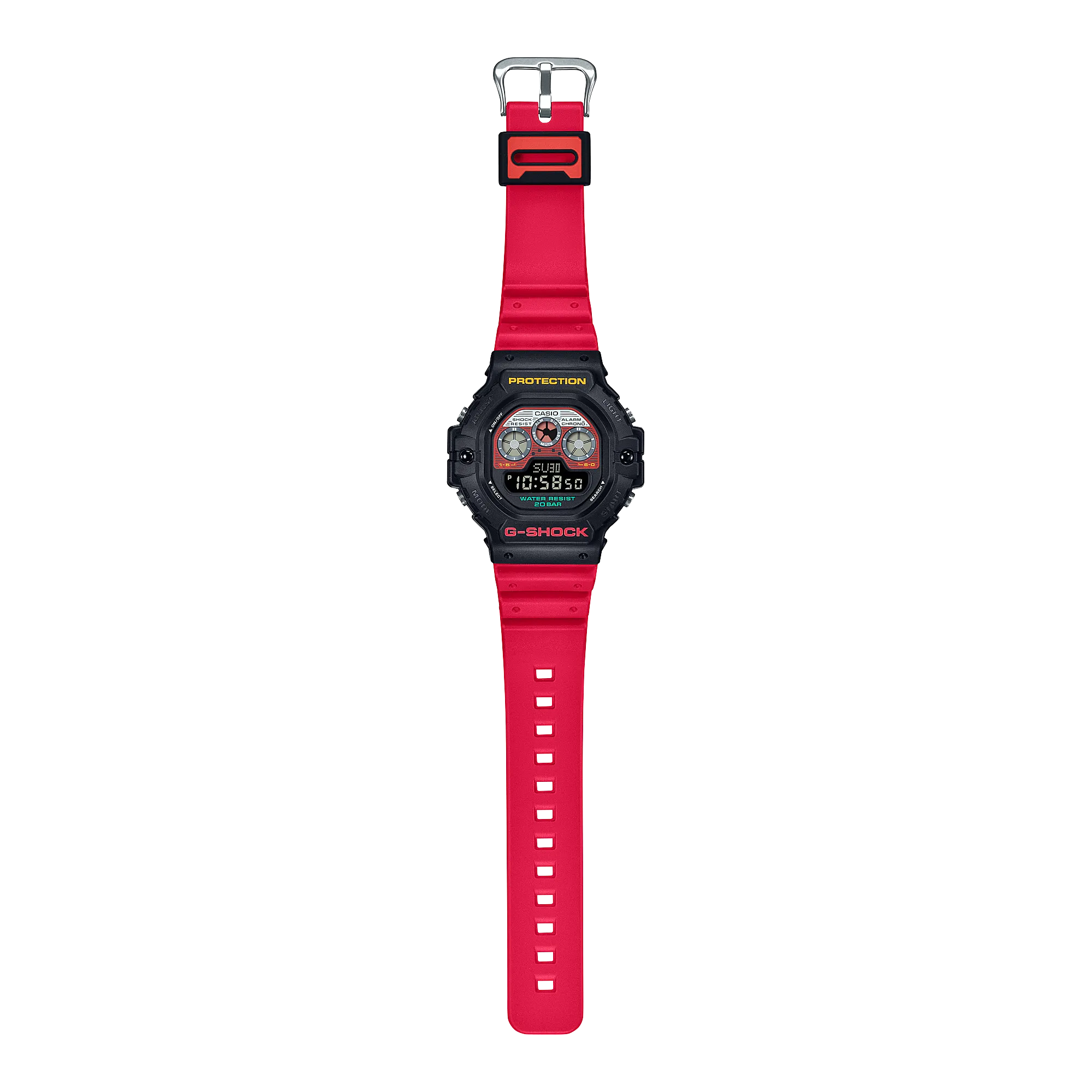 G-Shock Digital 5900 Series Red Resin Band Watch DW5900MT-1A4