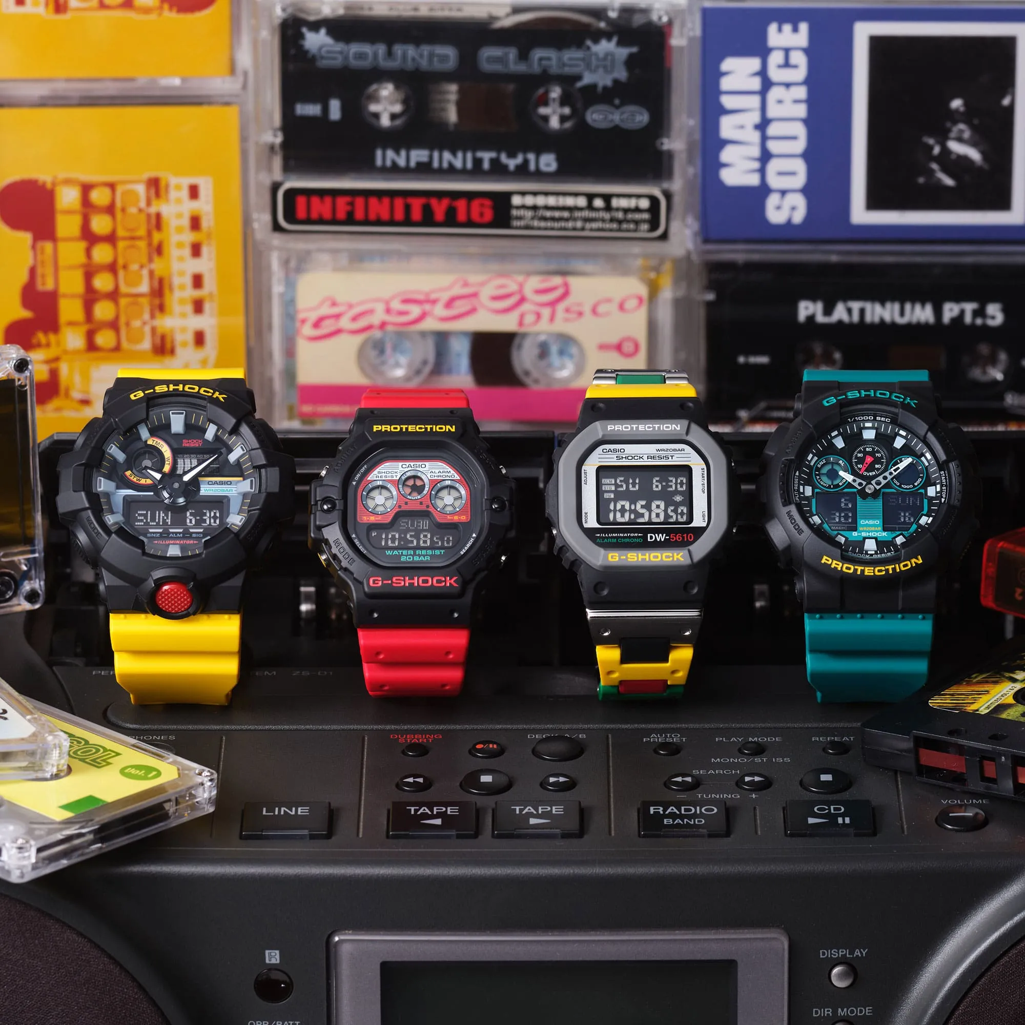 G-Shock Digital 5900 Series Red Resin Band Watch DW5900MT-1A4