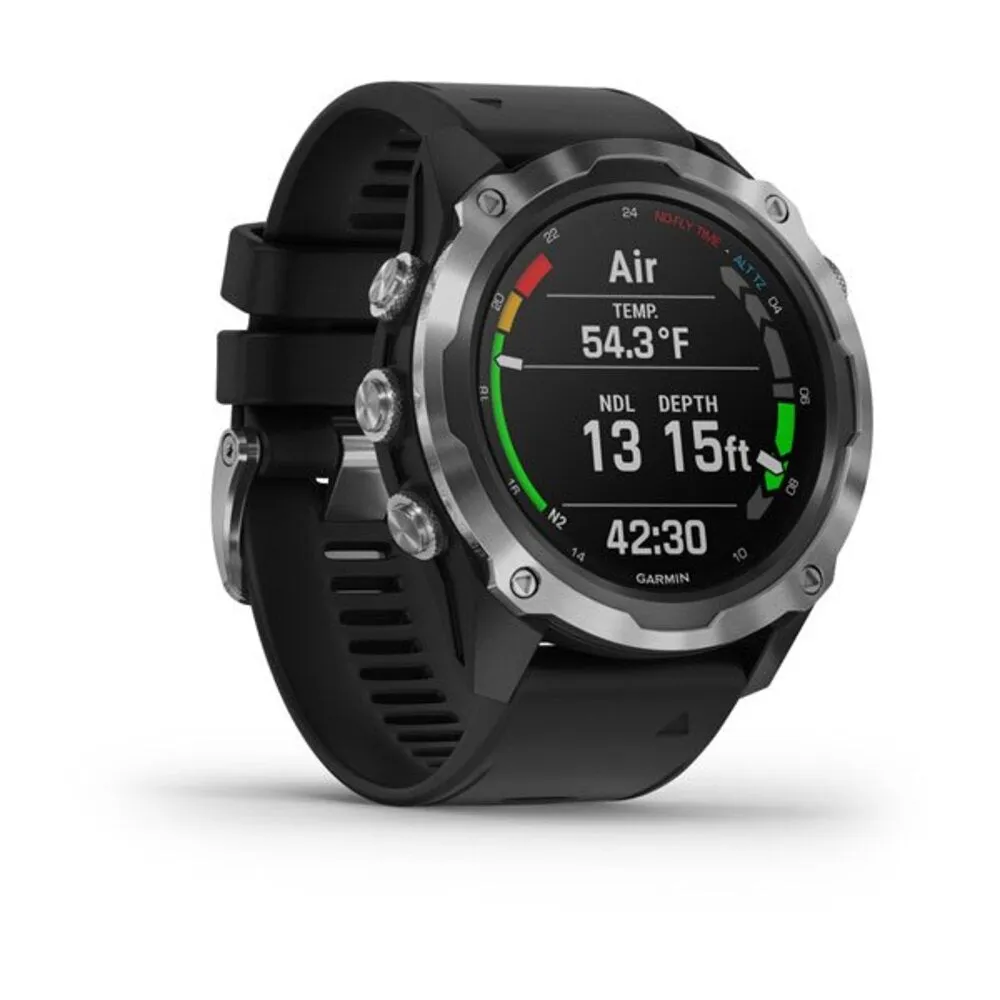 Garmin Descent Mk2 Black Band Stainless Steel Watch - 010-02132-00