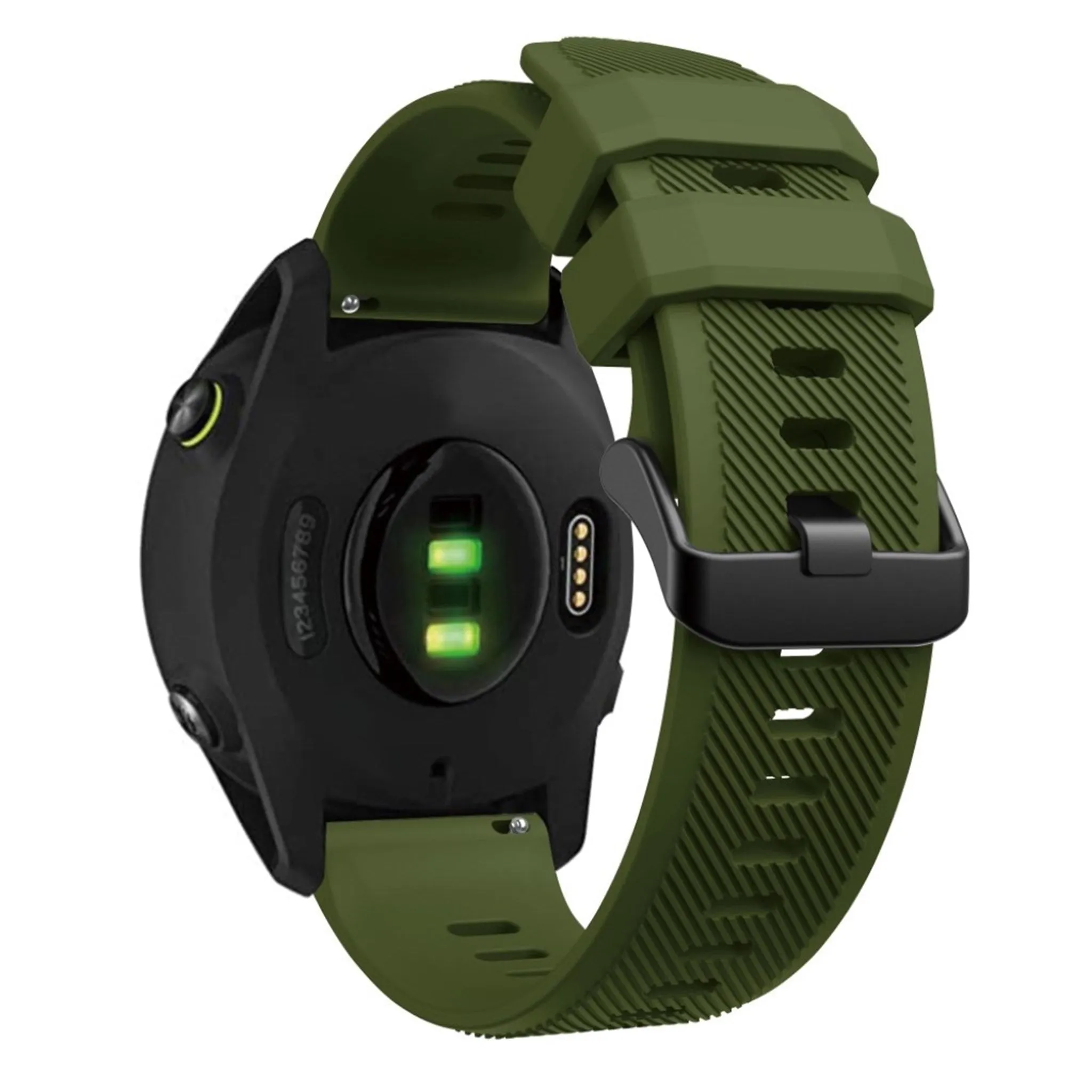 Garmin Forerunner 745 silicone watch band - Army Green
