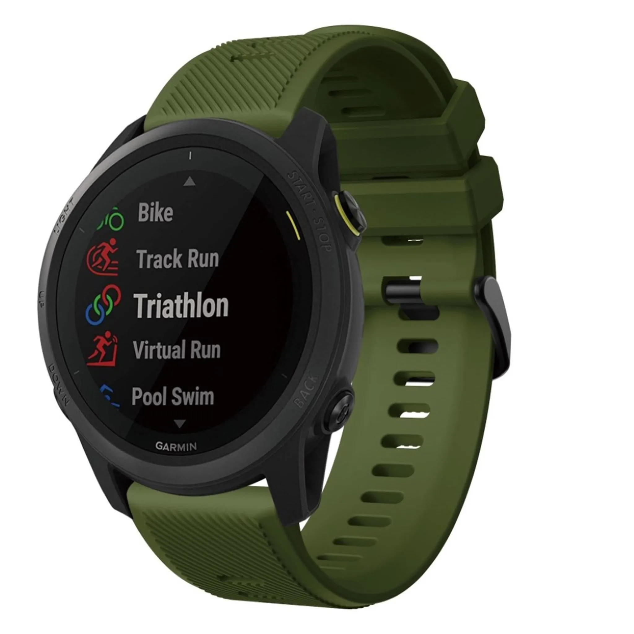 Garmin Forerunner 745 silicone watch band - Army Green