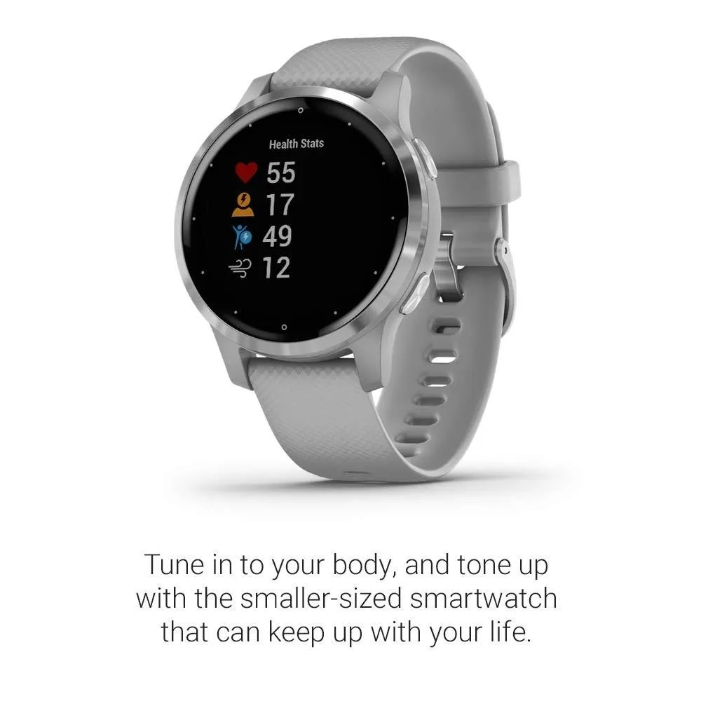 Garmin vivoactive 4 Gray Silicone Band Black Digital Dial Smartwatch - 010-02174-01