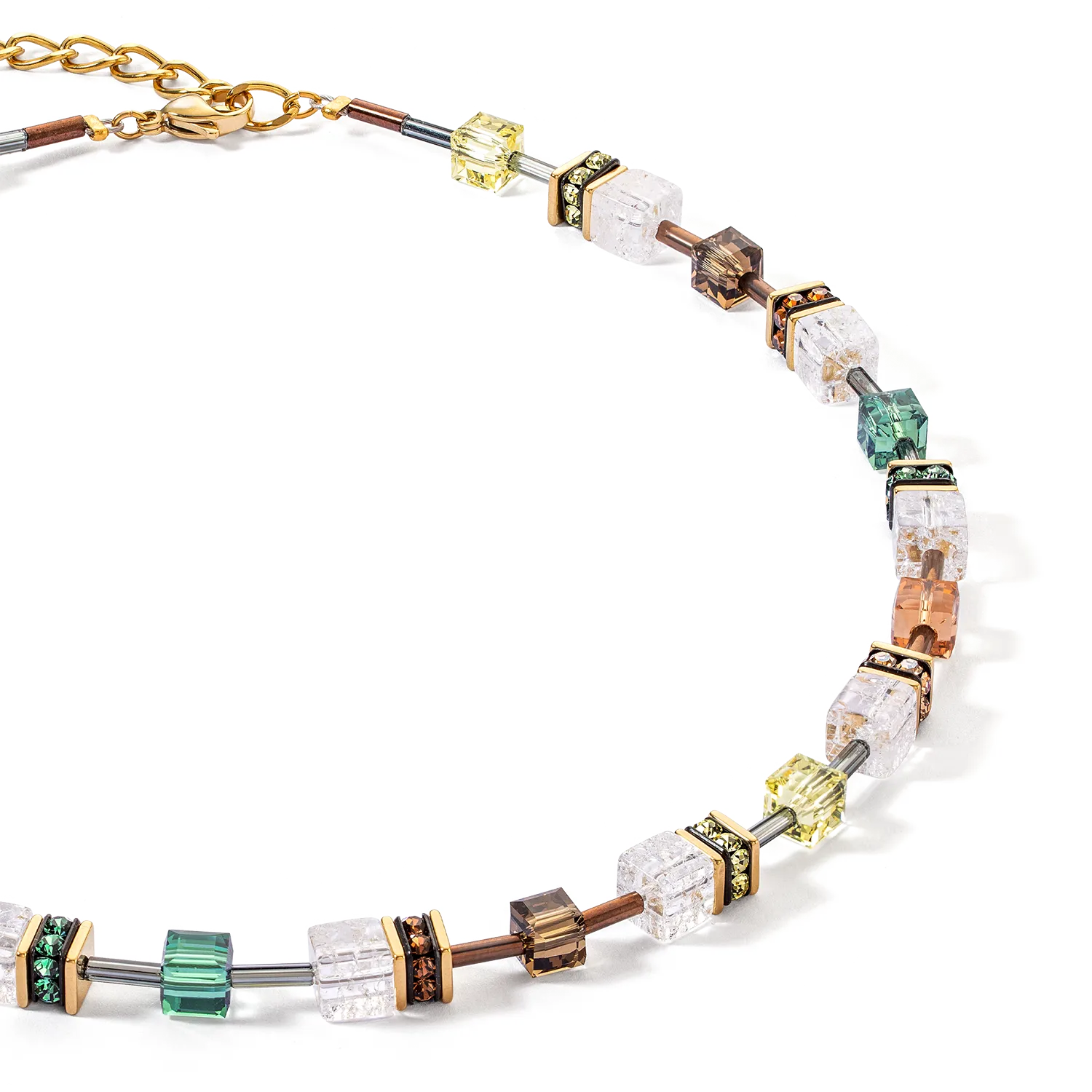 GeoCUBE® Iconic Nature necklace brown-white