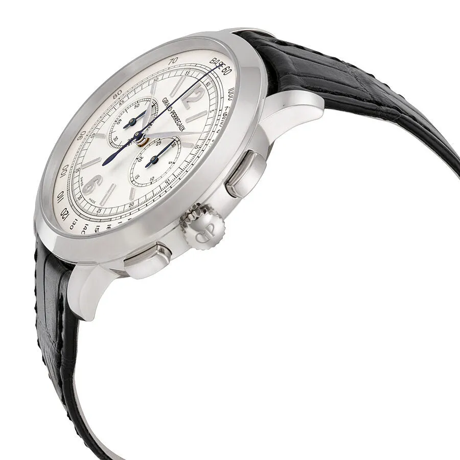Girard Perregaux 1966 Silver Dial White Gold Black Leather Men's Watch 49539-53-151-BK6A