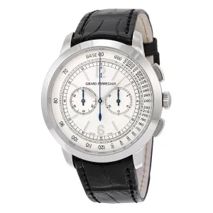 Girard Perregaux 1966 Silver Dial White Gold Black Leather Men's Watch 49539-53-151-BK6A