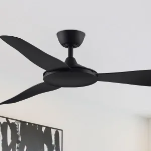 GlideAire 52 Inch Black Modern Smart Ceiling Fan with Remote