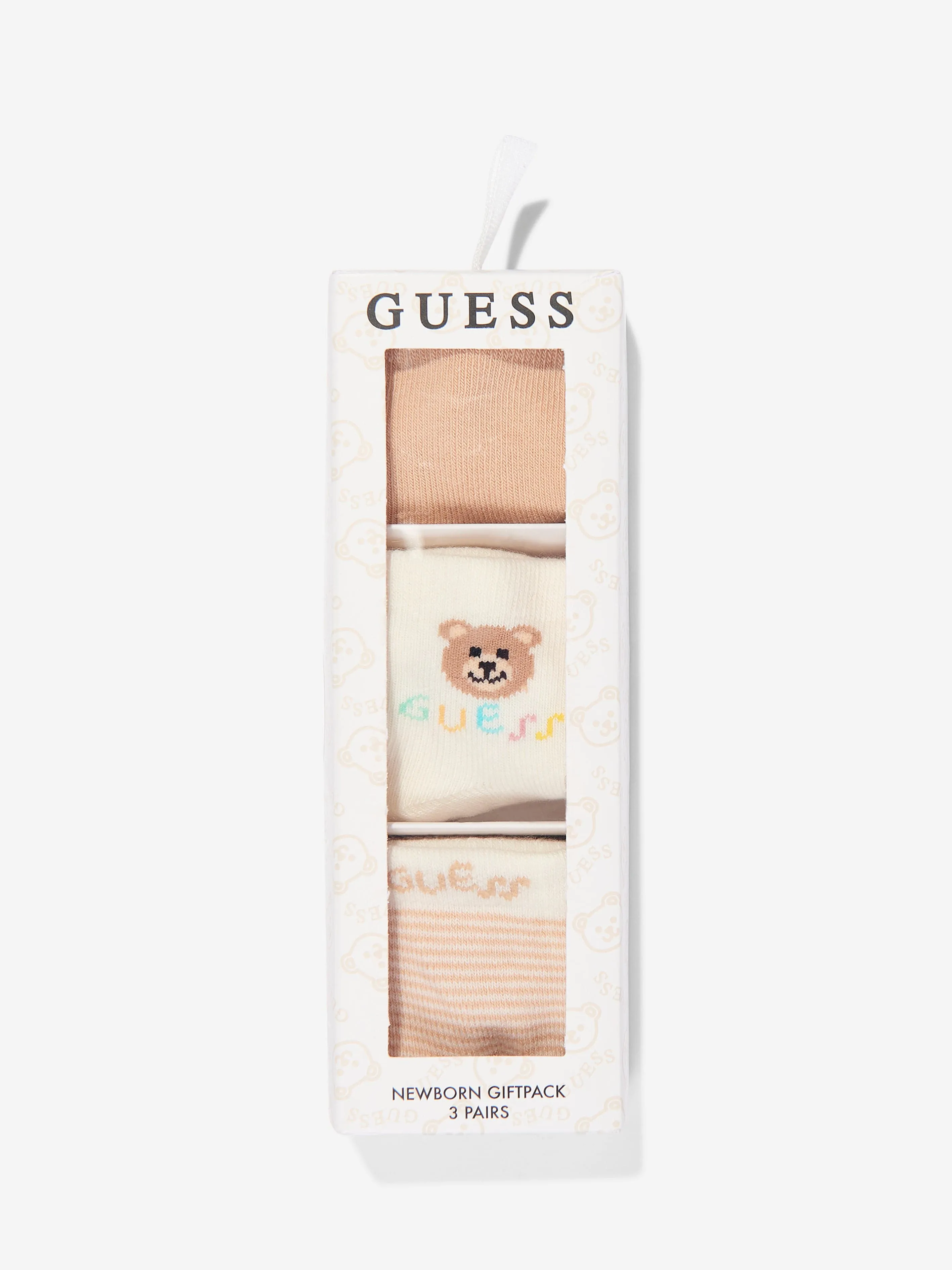 Guess Baby 3 Pairs Of Socks Set in Beige