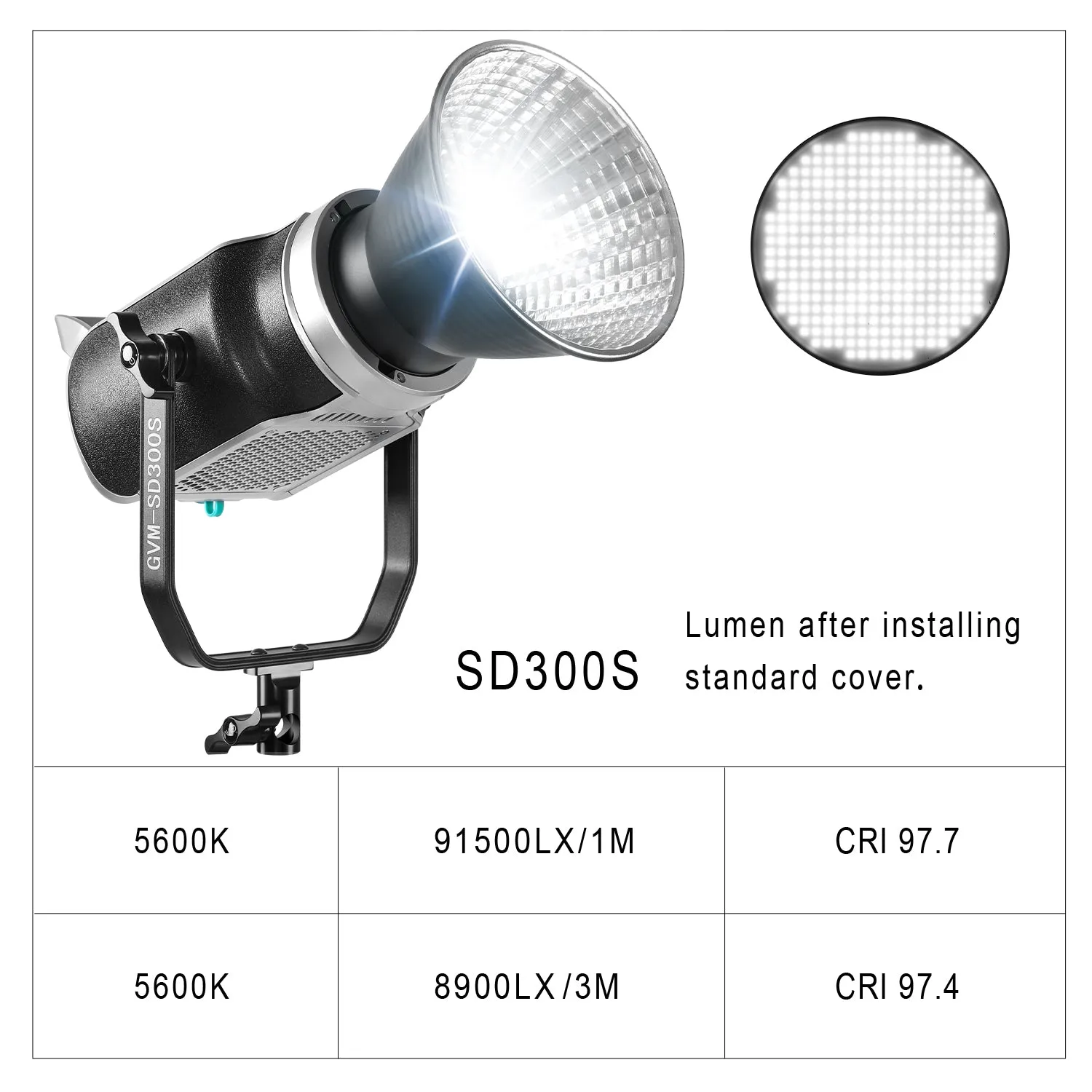 GVM-SD300S Daylight High Power LED Spotlight Daylight