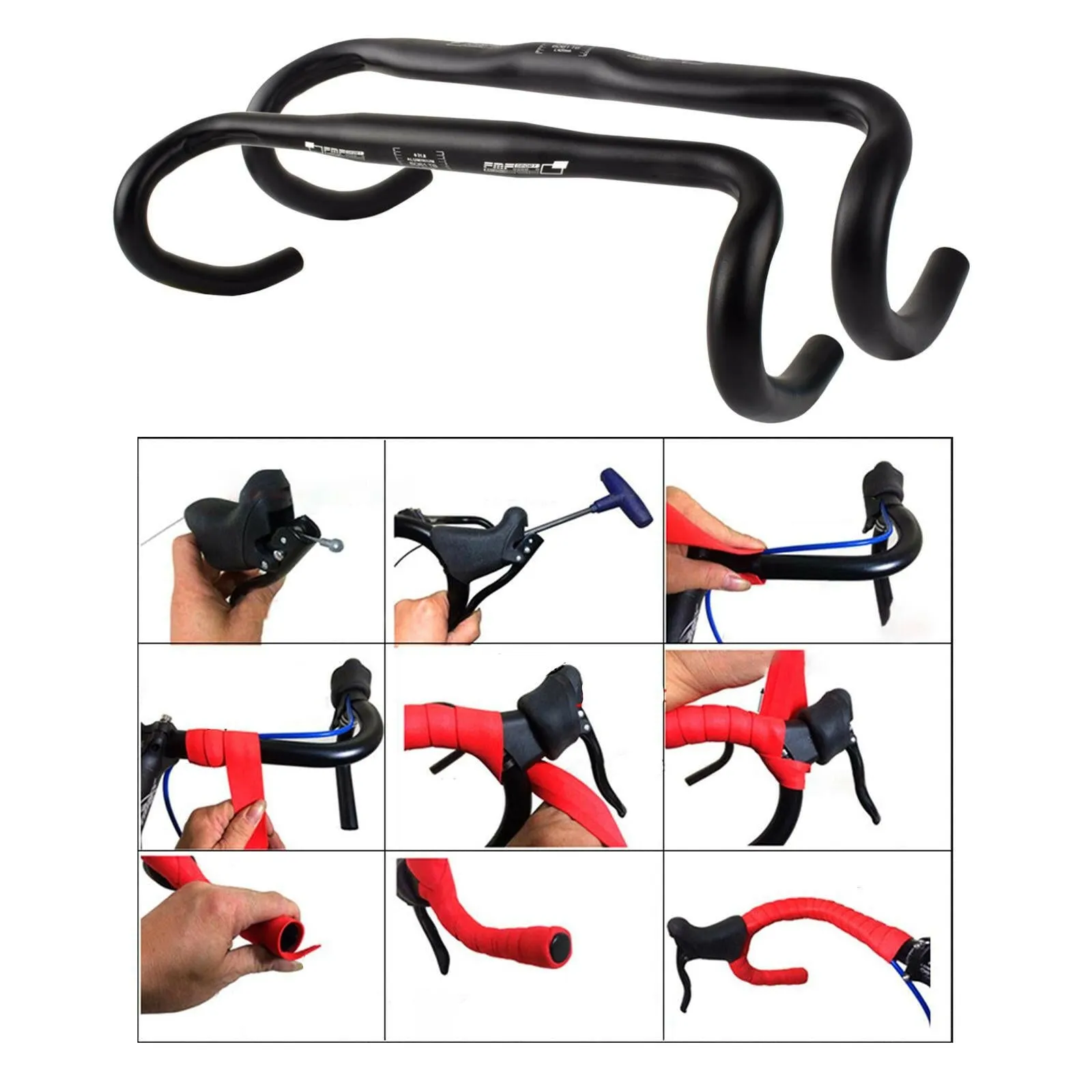 Handlebar 31.8mm Aluminum Alloy Bent Bar for Bike Road Matte
