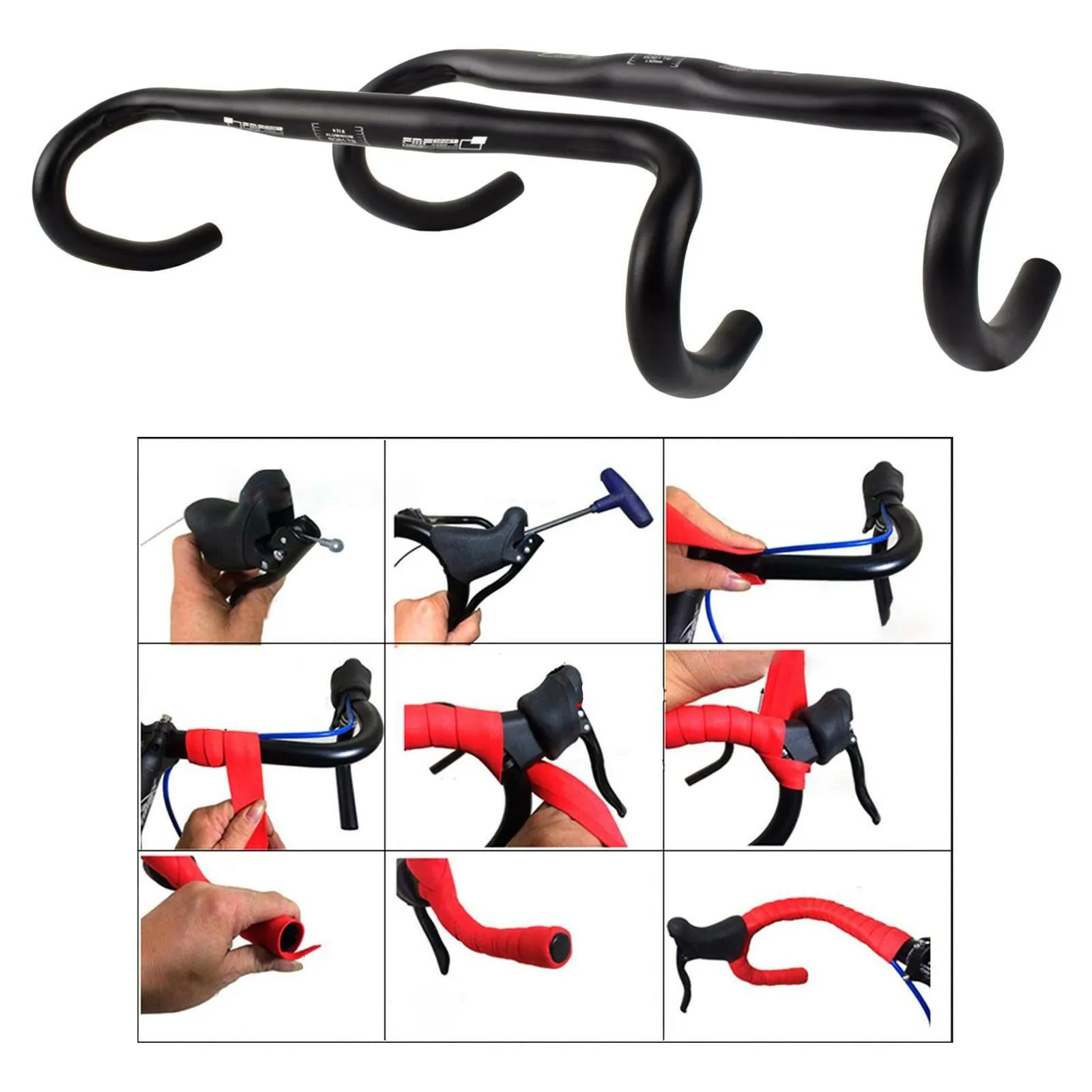 Handlebar 31.8mm Aluminum Alloy Bent Bar for Bike Road Matte