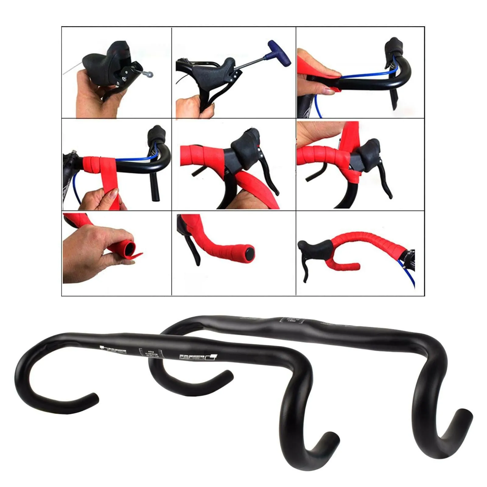 Handlebar 31.8mm Aluminum Alloy Bent Bar for Bike Road Matte