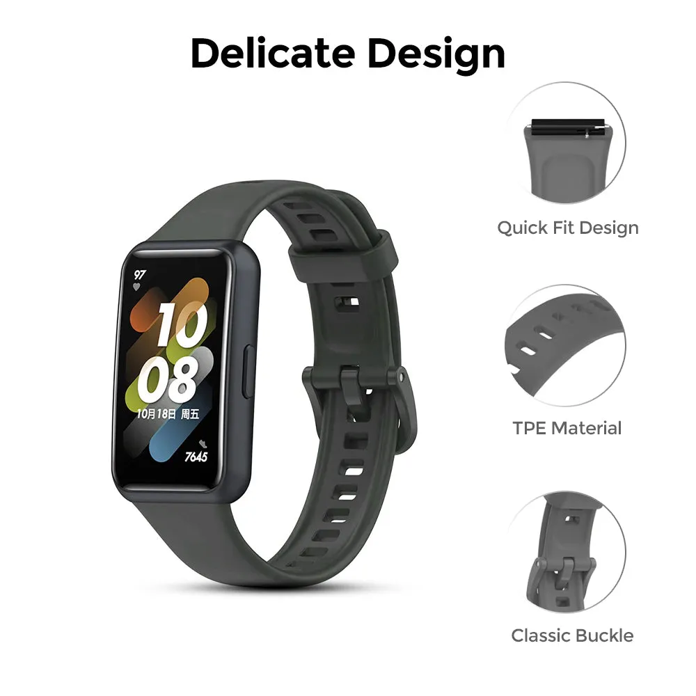 Huawei Watch Band 7 | Silicone Watch Band Strap   TPU Watch Case | Dark Blue