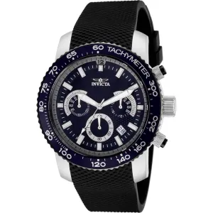 Invicta Men's Chronograph Watch - Specialty Black Polyurethane Rubber Strap | 11292