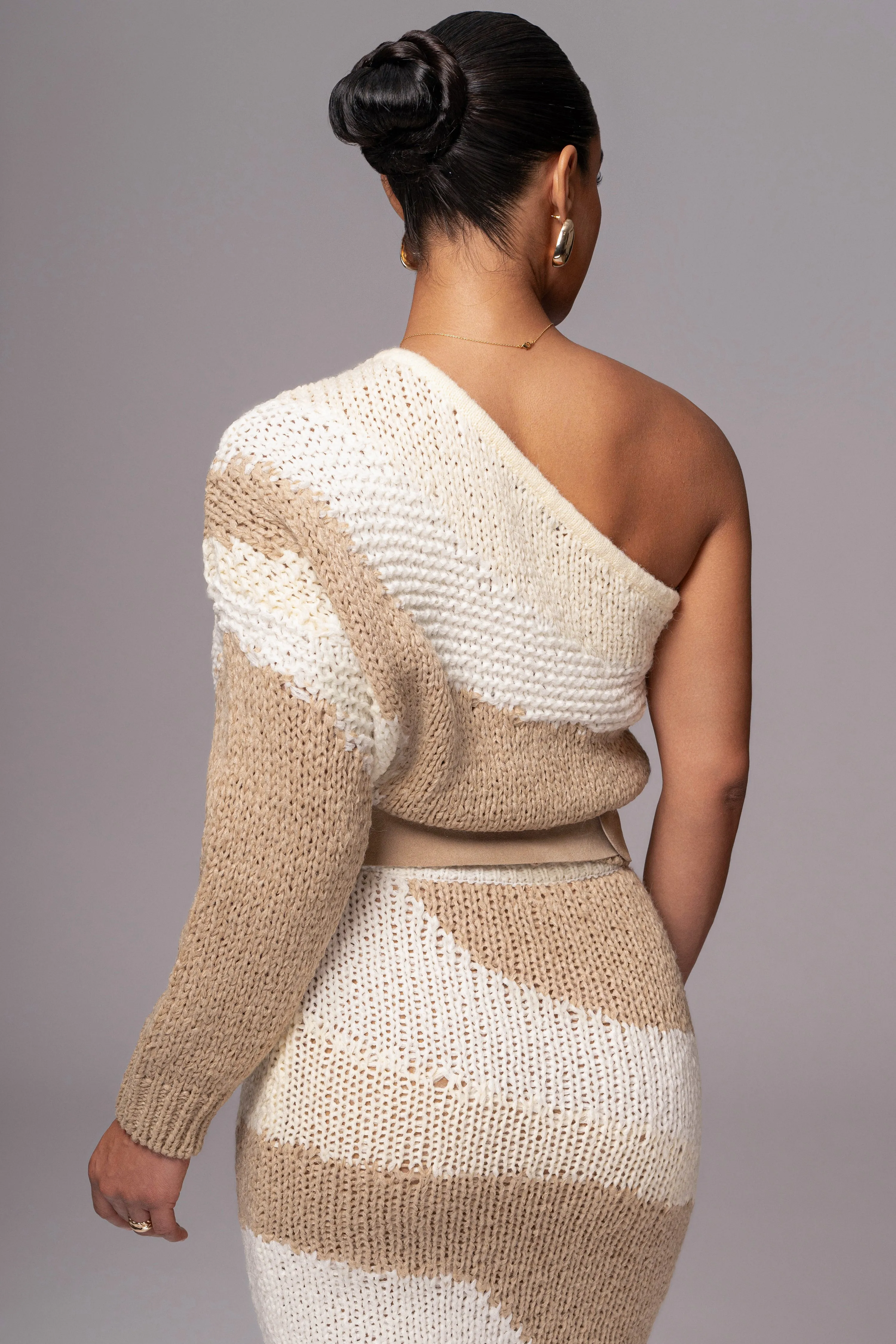 Ivory/Beige Hazel Sweater Knit Top