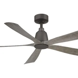 Kute5 52 Inch 5 Blades Matte Greige Damp Rated Modern Ceiling Fan with Remote