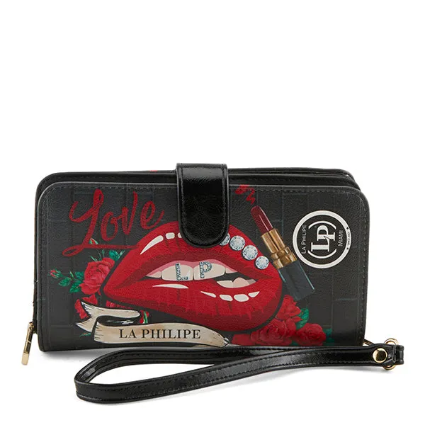 LA PHILIPE LP1004-16 RED LIPS-WALLET 1